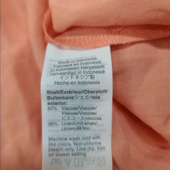 Madewell Linen Blend Dolman Sleeve Tie Waist Midi Dress Size 00 Womens - Picture 5 of 9